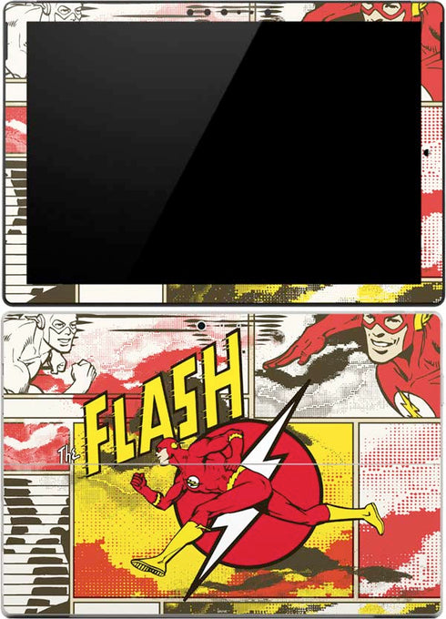 DC Comics The Flash Vintage Action Pose Pattern Surface Pro (2017) Skin